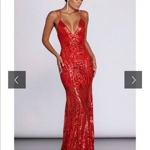 Red Sequin Formal dress